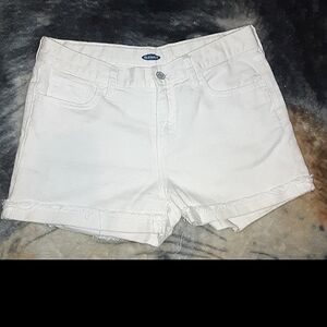 Old Navy Juniors Size 16 White Denim Shorts